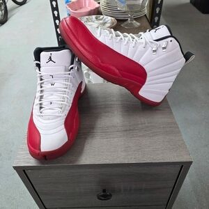 Nike Air Jordan 12 Retro Cherry White/Black/Varsity Red Size 12.5 (CT8013-116)